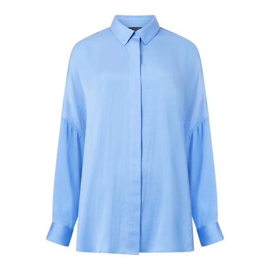 French Connection Dames-shirt met aflopende schouders van Damasco (Korenbloem blauw) - Image 2