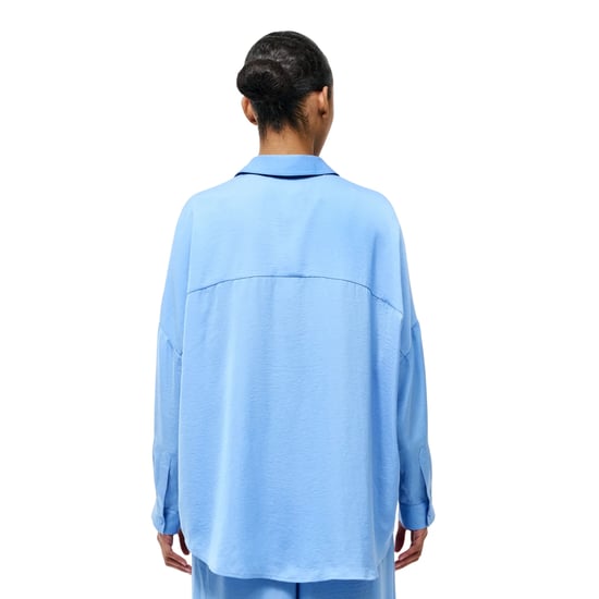 French Connection Dames-shirt met aflopende schouders van Damasco (Korenbloem blauw) - Image 3