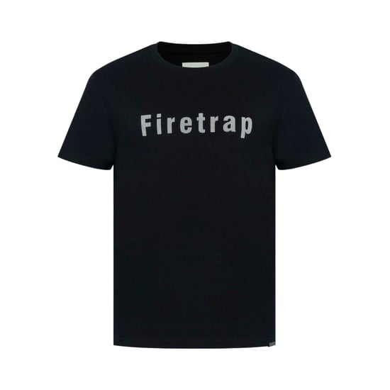 Firetrap Heren T-shirt katoen met logo (Zwart) - Image 1