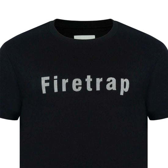 Firetrap Heren T-shirt katoen met logo (Zwart) - Image 3