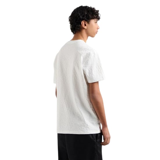 Armani Exchange Heren Textured Crew Neck Regular T-shirt (Gebroken wit) - Image 3