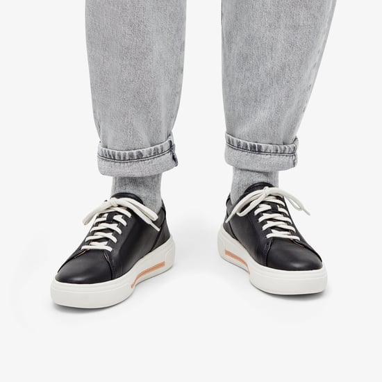 Hollyhock Walk Zwarte Leren Sneakers - Image 2