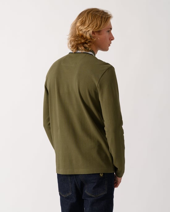 Poloshirt BOSS Plisy groen katoenpiqué - Image 4