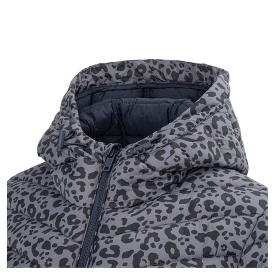 SoulCal Dames-pufferjas van nylon met bubbelpatroon en dierenprint (Grijs) - Image 4