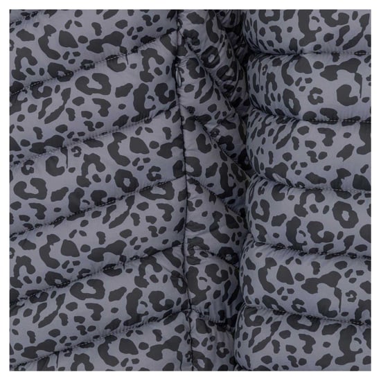 SoulCal Dames-pufferjas van nylon met bubbelpatroon en dierenprint (Grijs) - Image 5