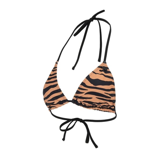 SoulCal Bikinitop voor dames met tijgerprint en strik aan de achterkant (Zwart/Bruin) - Image 3