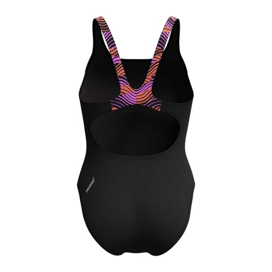 Speedo Dames/Dames Splice Eendelig Zwempak (Zwart/roze) - Image 2