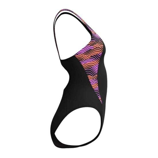 Speedo Dames/Dames Splice Eendelig Zwempak (Zwart/roze) - Image 4