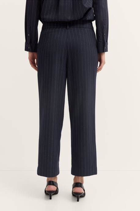 Bugatti Damen Broek met plooien, krijtstreep en stretch - Image 2