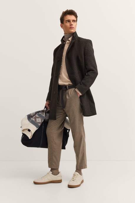 Bugatti Herren Staande kraagjas Modern Fit van een wolmix - Image 4