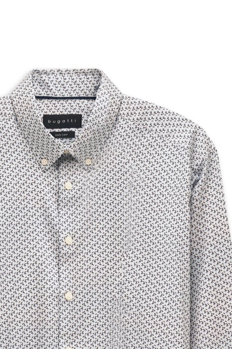 Bugatti Herren Vrijetijdsshirt met lange mouwen en kleine print - Image 5