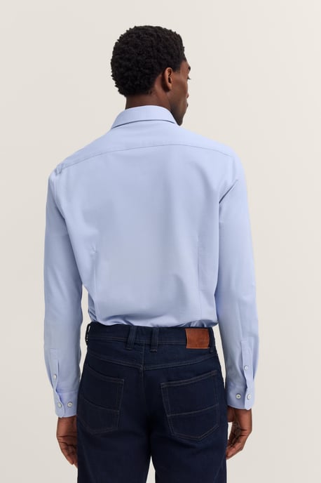 Bugatti Herren Vrijetijdsshirt met lange mouwen, Kent-kraag en stretchfunctie - Image 2