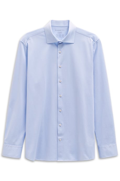 Bugatti Herren Vrijetijdsshirt met lange mouwen, Kent-kraag en stretchfunctie - Image 3