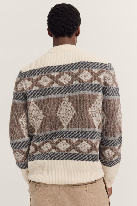 Bugatti Herren Noorse trui met opstaande kraag & Fair Isle - Image 2