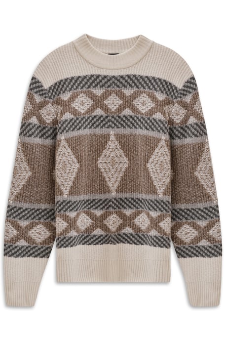 Bugatti Herren Noorse trui met opstaande kraag & Fair Isle - Image 3