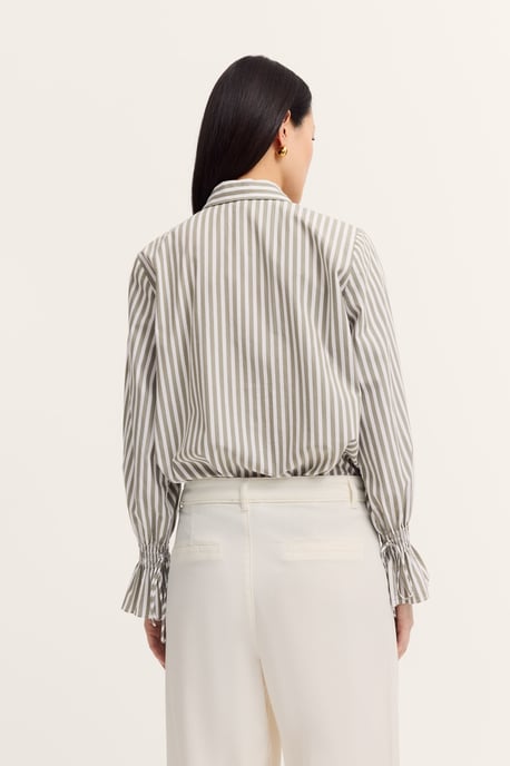 Bugatti Damen Vrijetijdsblouse met gerimpelde manchetten en overhemdkraag - Image 2