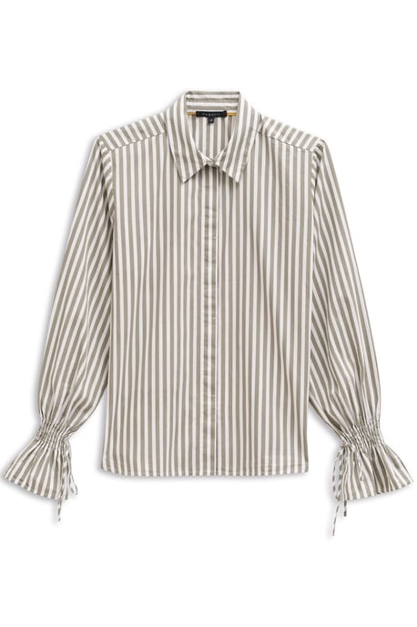 Bugatti Damen Vrijetijdsblouse met gerimpelde manchetten en overhemdkraag - Image 3