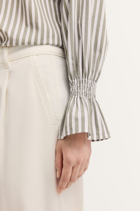 Bugatti Damen Vrijetijdsblouse met gerimpelde manchetten en overhemdkraag - Image 4