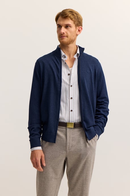 Bugatti Herren Katoenen vest met opstaande kraag - Image 1