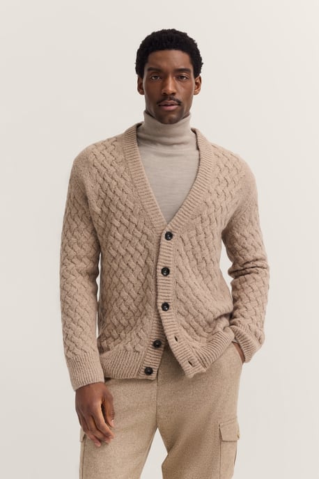Bugatti Herren Vest met V-hals en vlechtlook - Image 1