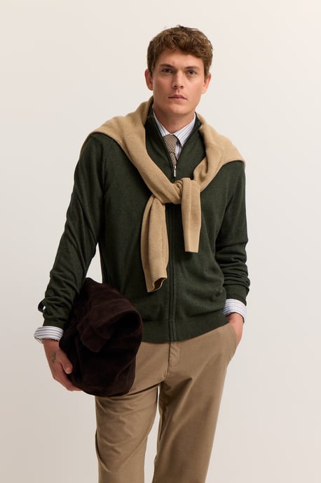 Bugatti Herren Katoenen vest met opstaande kraag - Image 1