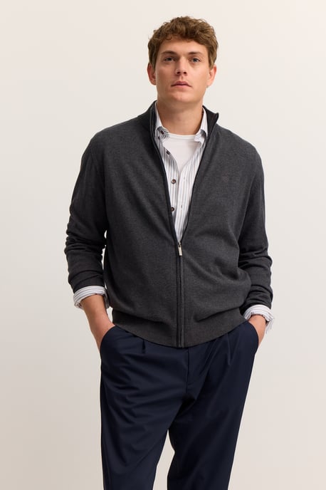 Bugatti Herren Katoenen vest met opstaande kraag - Image 1