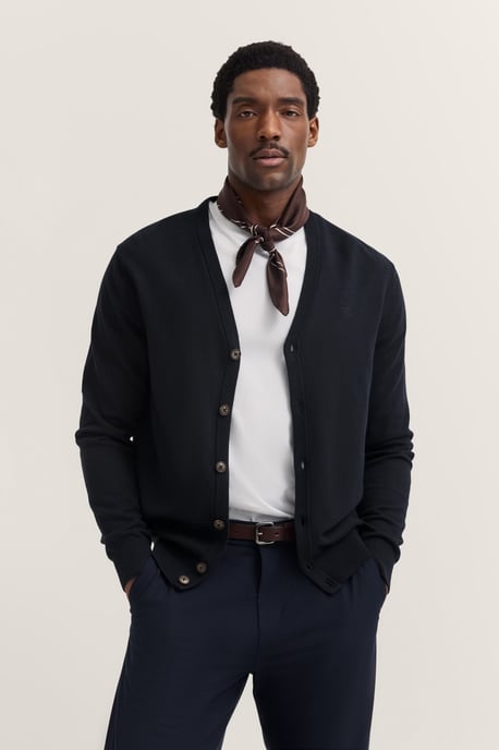 Bugatti Herren Vest met V-hals van katoen-kasjmier - Image 1