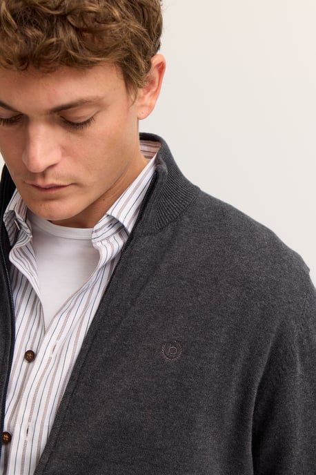 Bugatti Herren Katoenen vest met opstaande kraag - Image 3