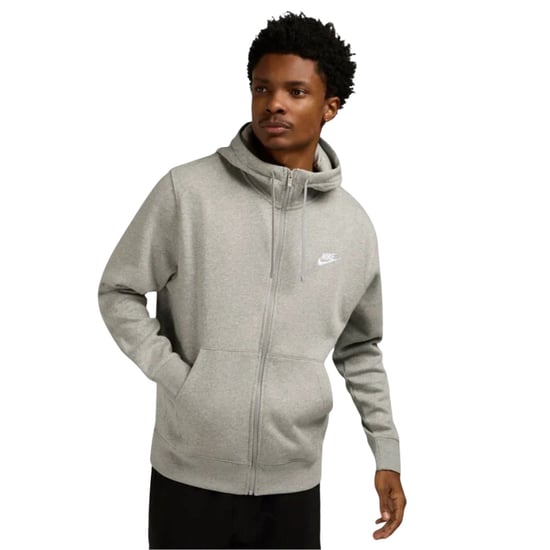 Nike Club Fleece Pullover Hoodie Met Volledige Ritssluiting, Grijs - Image 2