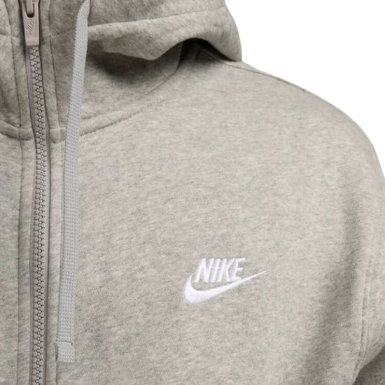 Nike Club Fleece Pullover Hoodie Met Volledige Ritssluiting, Grijs - Image 4