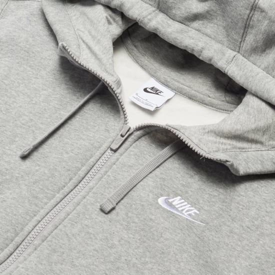 Nike Club Fleece Pullover Hoodie Met Volledige Ritssluiting, Grijs - Image 5