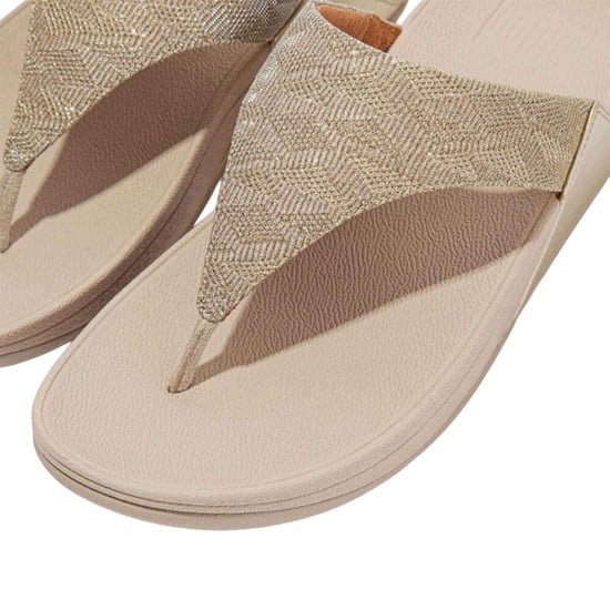 FitFlop Dames/Dames Lulu Glitz Toe Post Wedge Sandalen (Roze Goud) - Image 5