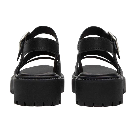 Timberland Lederen platte gladiatorsandalen voor dames (Zwart) - Image 2