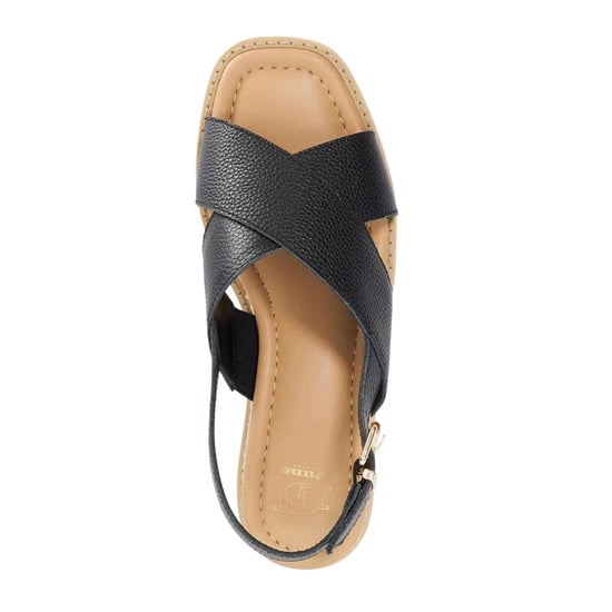 Dune London Lemesos leren platte sandalen voor dames (Zwart) - Image 3