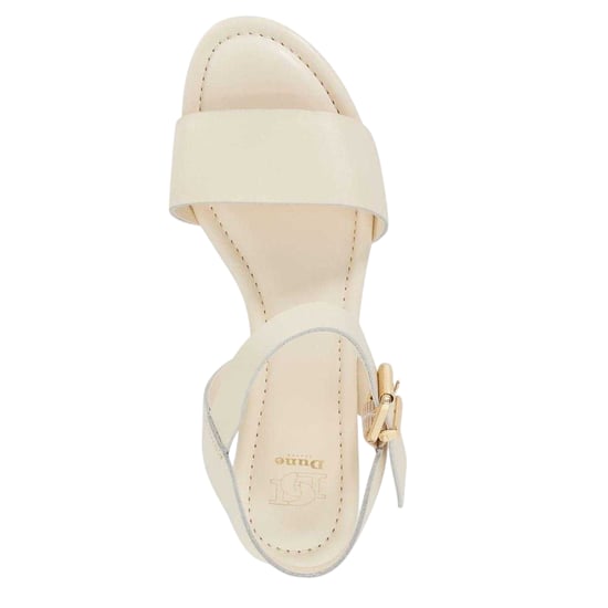 Dune London Leren plateausandalen voor dames (Ecru) - Image 3