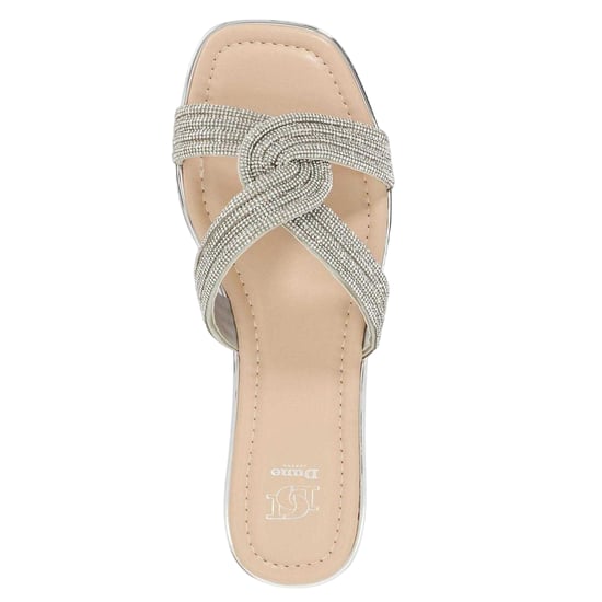 Dune London Lo Lavenham platte slippers voor dames (Zilver) - Image 3