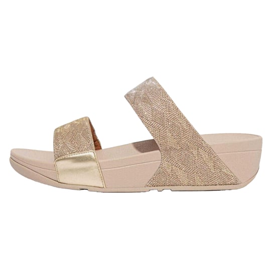 FitFlop Glitz-slippers met dubbele bandjes voor dames (Roze Goud) - Image 2