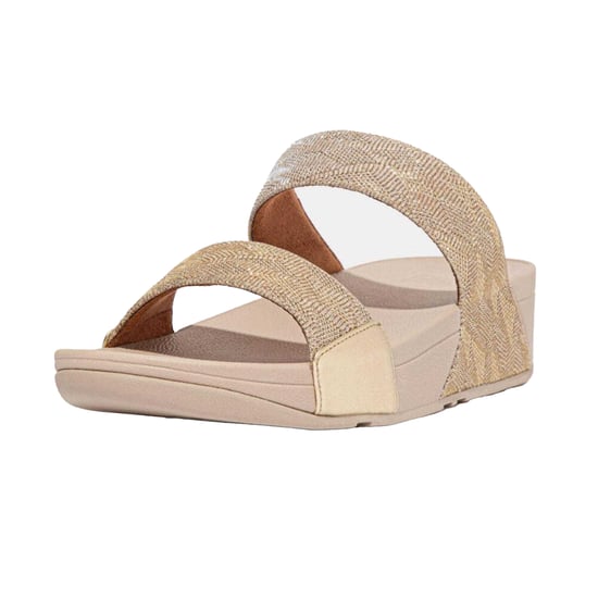 FitFlop Glitz-slippers met dubbele bandjes voor dames (Roze Goud) - Image 5