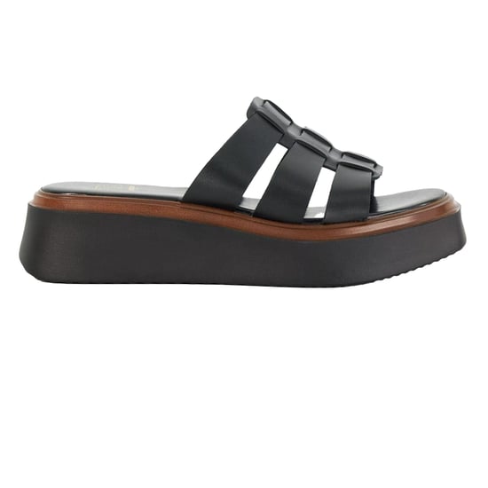 Dune London Lederen plateausandalen voor dames van het merk Latelys (Zwart) - Image 1