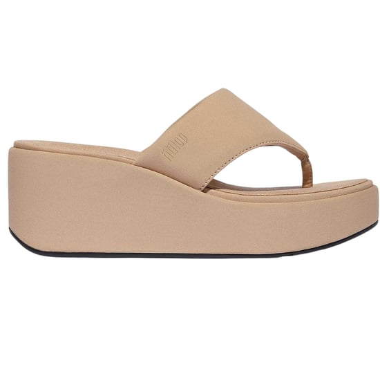 Fit Flop Denim-sandalen met sleehak voor dames (Beige) - Image 2