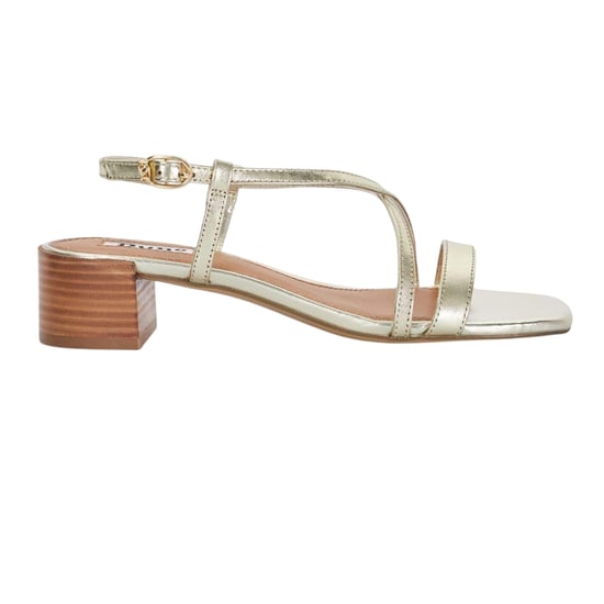 Dune London Jaskell sandalen met lage blokhak voor dames (Goud) - Image 1