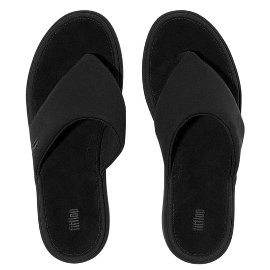 Fit Flop Denim-sandalen met sleehak voor dames (Allemaal zwart) - Image 3