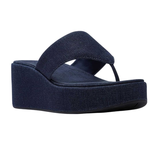 Fit Flop Denim-sandalen met sleehak voor dames (Donkere Denim) - Image 4