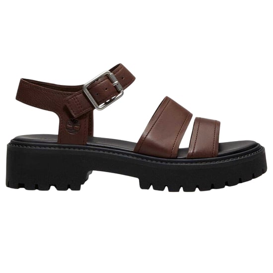 Timberland Lederen platte gladiatorsandalen voor dames (Bruin) - Image 1