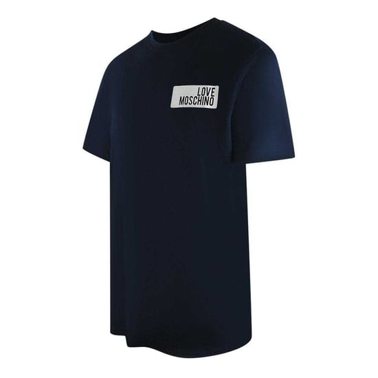 Love Moschino Heren T-shirt met blokjeslogo (Marineblauw) - Image 3
