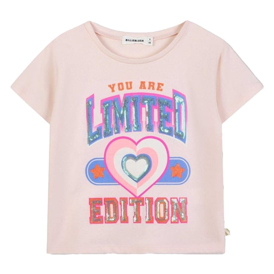 Billieblush T-shirt voor meisjes met grafische print en pailletten (Roze) - Image 1