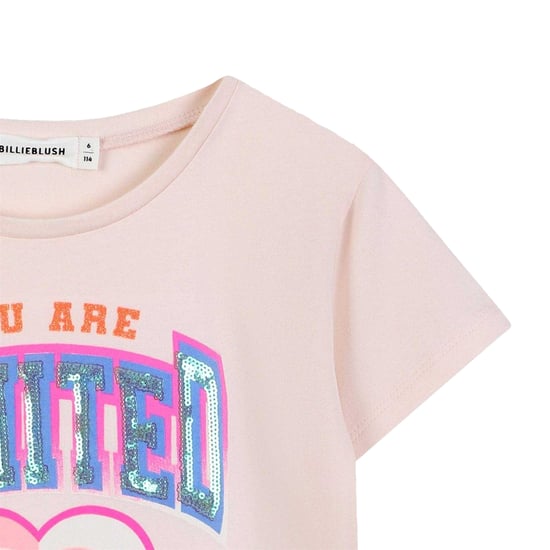 Billieblush T-shirt voor meisjes met grafische print en pailletten (Roze) - Image 3