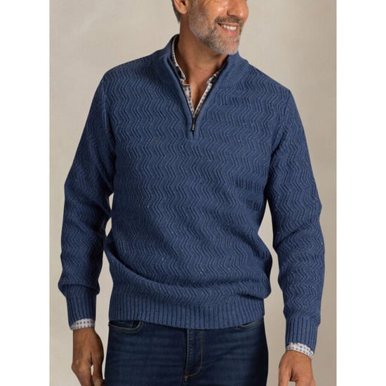 Trui New Zealand blauw half zip - Image 2