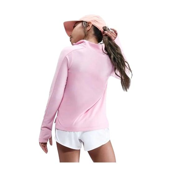 Nike Dri-FIT-shirt met halve rits en lange mouwen voor meisjes (Roze) - Image 3