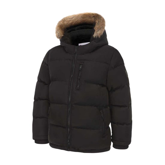 SoulCal Gewatteerde fleece-pufferjas met dubbele rits voor kinderen (Zwart) - Image 3